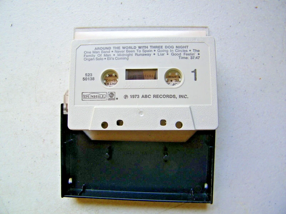 THREE DOG NIGHT AROUND THE WORLD Cassette Tape 1973 Rock Funk Rare - Image 3 of 3