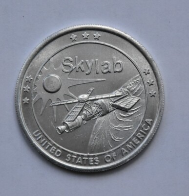 NASA Skylab Space Station   1974 USA Flown Metal Coin Medallion