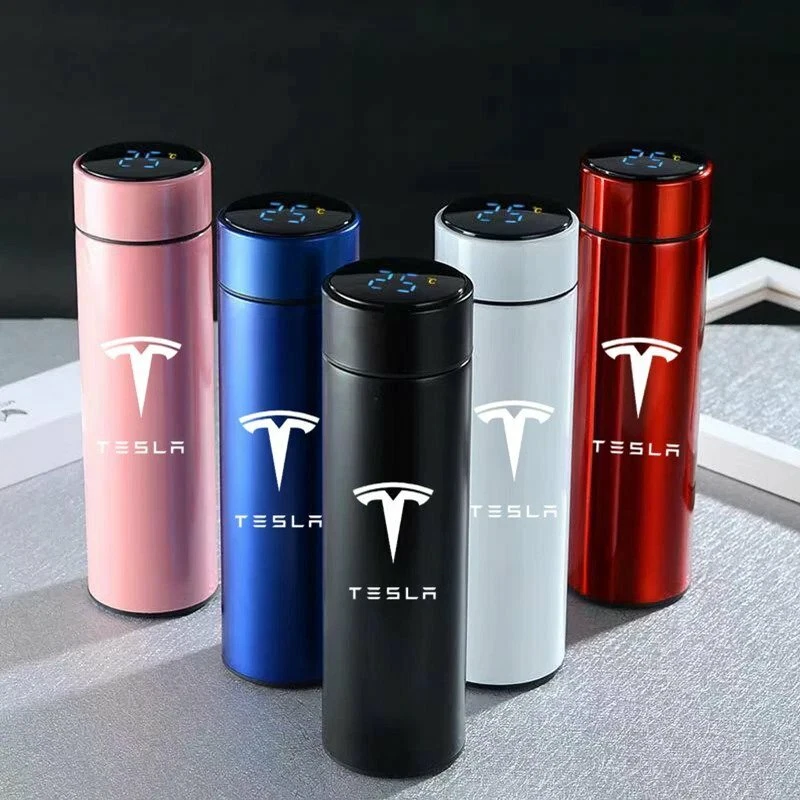 Stainless Steel Coffee Thermos Bottle For Tesla Model 3 Model X S Y Thermal  Mug Vacuum Insulated Cup Tea Cup Hiking Portable