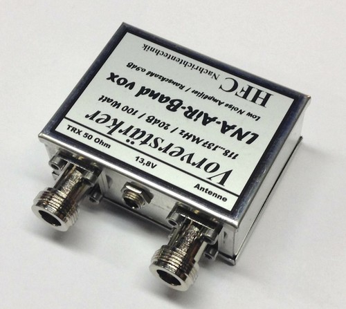 LNA-AIR-Band VOX Vorverstärker 118...137 MHz / 100 Watt Weißblechgehäuse (5046) - Picture 2 of 2