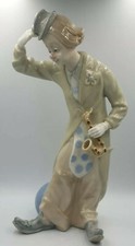 sculpture statue clown faience jenga made in spain ceramique