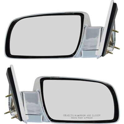 Mirror Set For 1988-1999 Chevy/GMC Trucks & SUVs - Manual Fold, Paintable, Direct Replacement