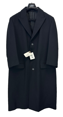 NEW Vintage Men's GIANNI VERSACE COUTURE Wool Coat 52 42 Black