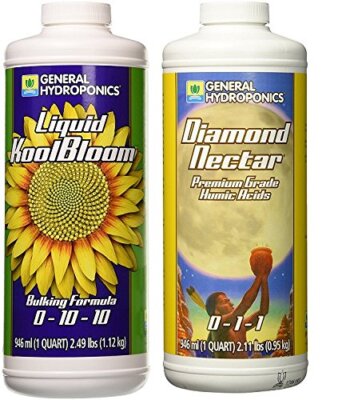 General Hydroponics Diamond Nectar and Liquid Kool Bloom Set 1 Quart Fertilizers