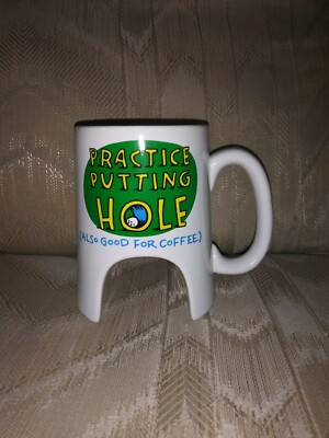 Shoebox Hallmark Golf Coffee Mug Practice Putting Hole Also Good For Coffee 4...