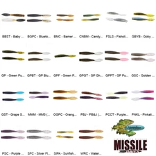 Missile Baits NED Bomb (MBNB325) Finesse Reaper Tail Worm Pick Any 14 Colors