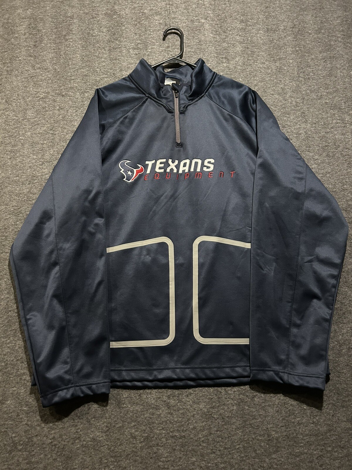 Vintage Houston Texans Equipment Jacket Pullover Sideline L NFL Y2K Windbreaker