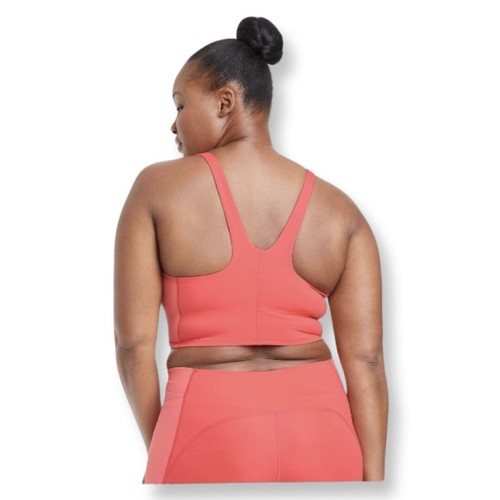 Women's Light Support Longline Strappy Bra - All in Motion - Orange - XL - Picture 4 of 9
