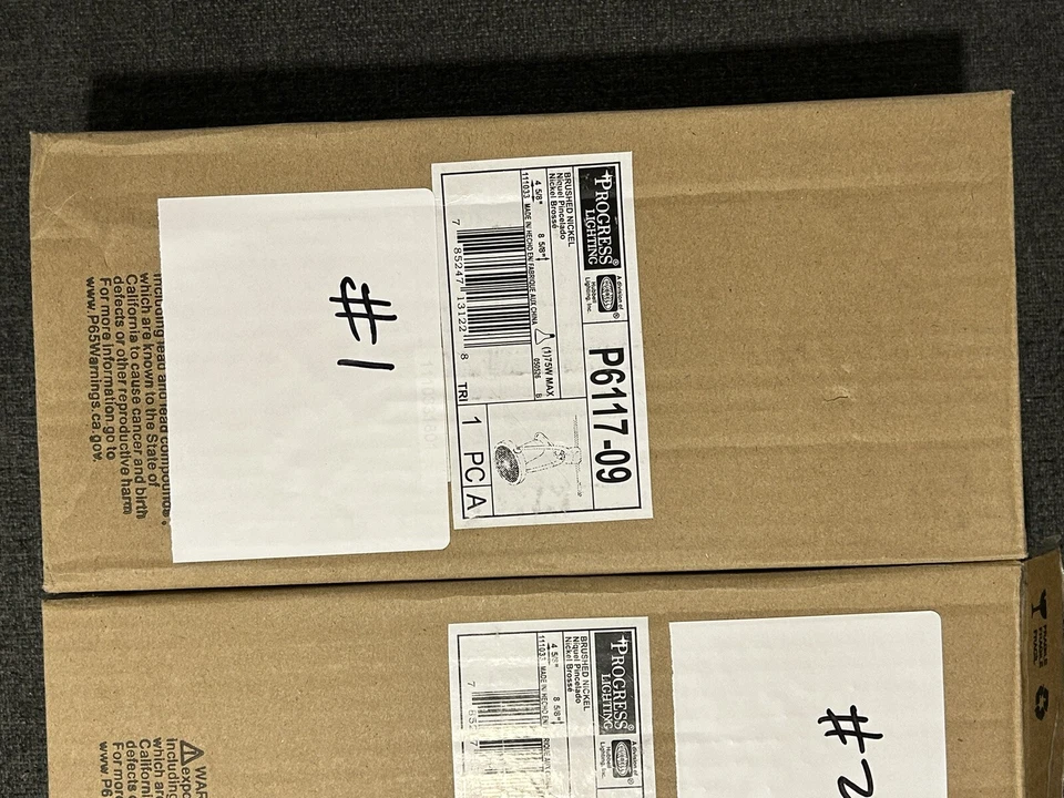 Lote de 5 PIEZAS Iluminación Progress Modelo P6117-09 1 Cabezales de Pista de Luz Níquel Cepillado Foto 4 de 4