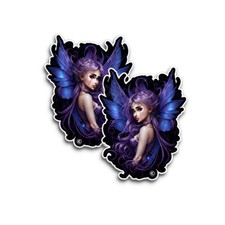 Fairy Stickers Cute Happy Purple Pixie Stickers Die Cut Decals M33301 Set of 2