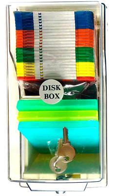23 Imation 3.5  Floppy Rainbow Diskettes 2HD IBM Formatted 1.44MB Plus Lock Box