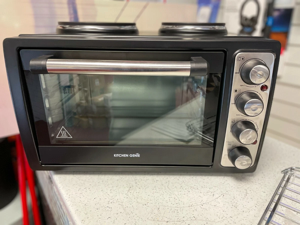Kitchen Genie Electric Table Top Compact Oven 28L With Double Hot Plates 3100W