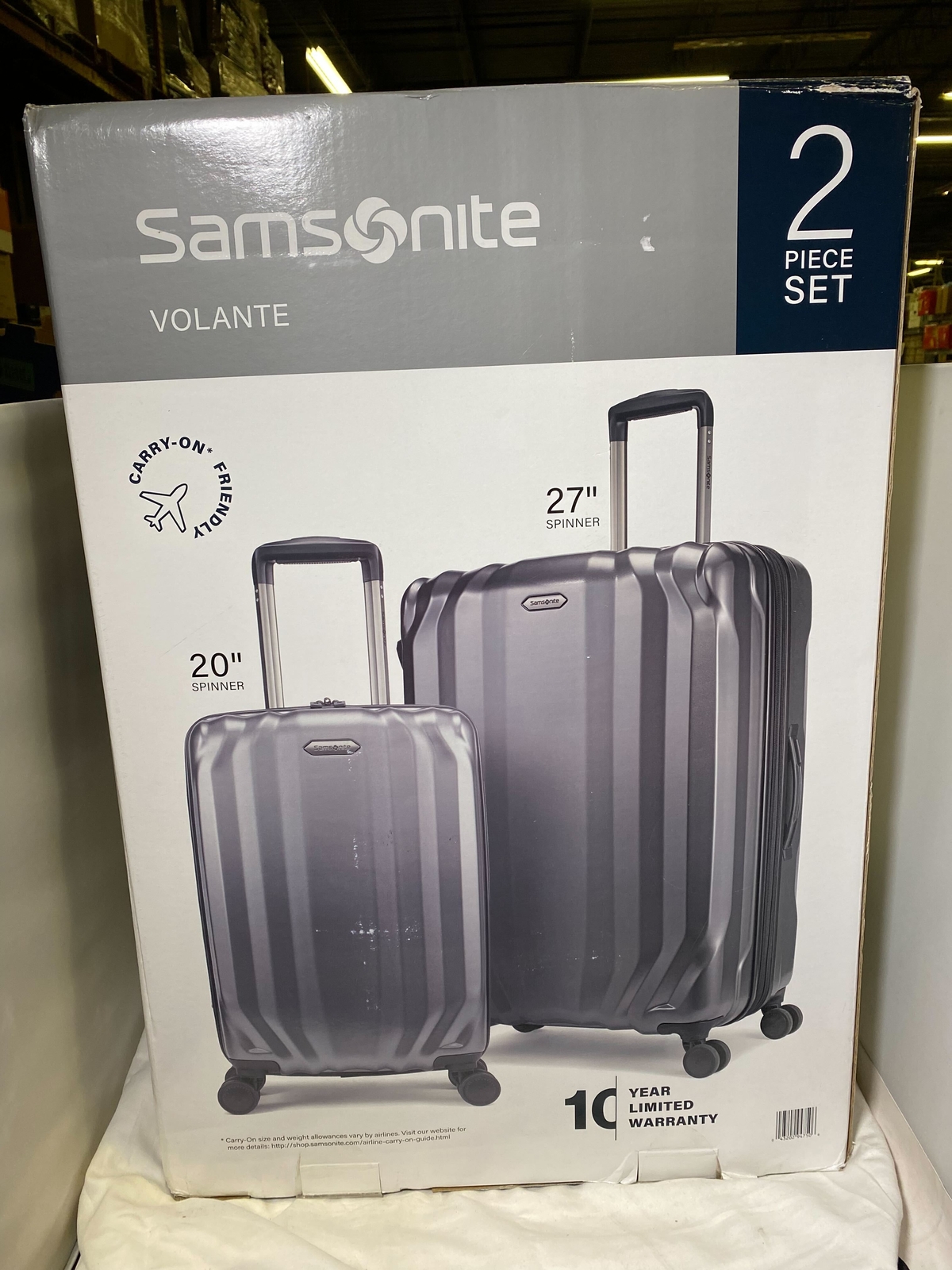 Samsonite Volante Hardside Spinner Luggage 2Piece Set Dark Gray