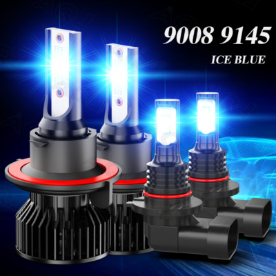 Fit Dodge Challenger 2009-2014 4x Ice Blue LED Headlights & Fog Light Bulbs KIT