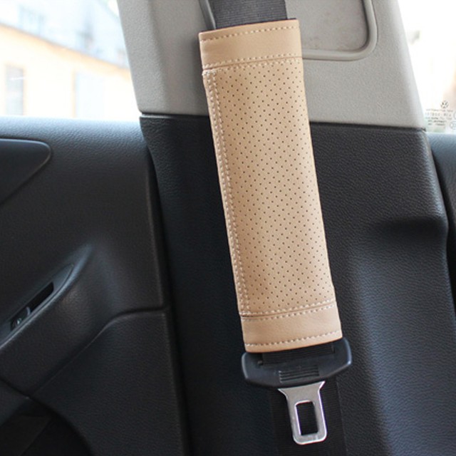 1 Pair MultiColor Leather Car Seat Belt Shoulder Pads Cover Hardness