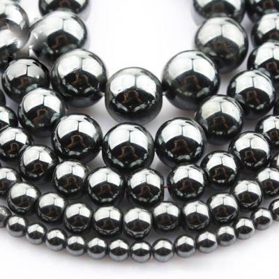 4/6/8/10/12mm Nicht magnetisch Hematit Perlen Schwarz Runde Kugel gems 1 Strang