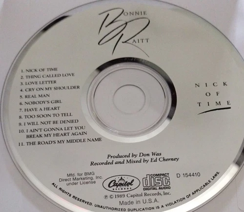 Nick of Time by Bonnie Raitt (CD only, 1990)