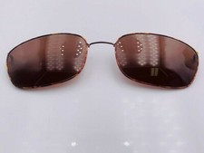 Vintage Brown Tortoise Metal Oval Clip-On Sunglasses Frames