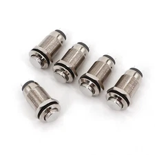5Pcs 12mm Metal Waterproof 2Pin Latching ON-OFF High Round Push Button Switch