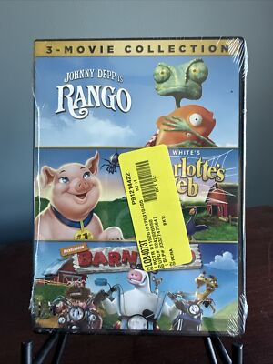 BRAND NEW Rango / Charlotte s Web / Barnyard (DVD 3-Disc Set) SEALED NEW!