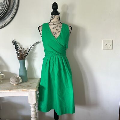 J. by J. Crew Kelly Green Wrap Top Dress Women's size 0 | eBay