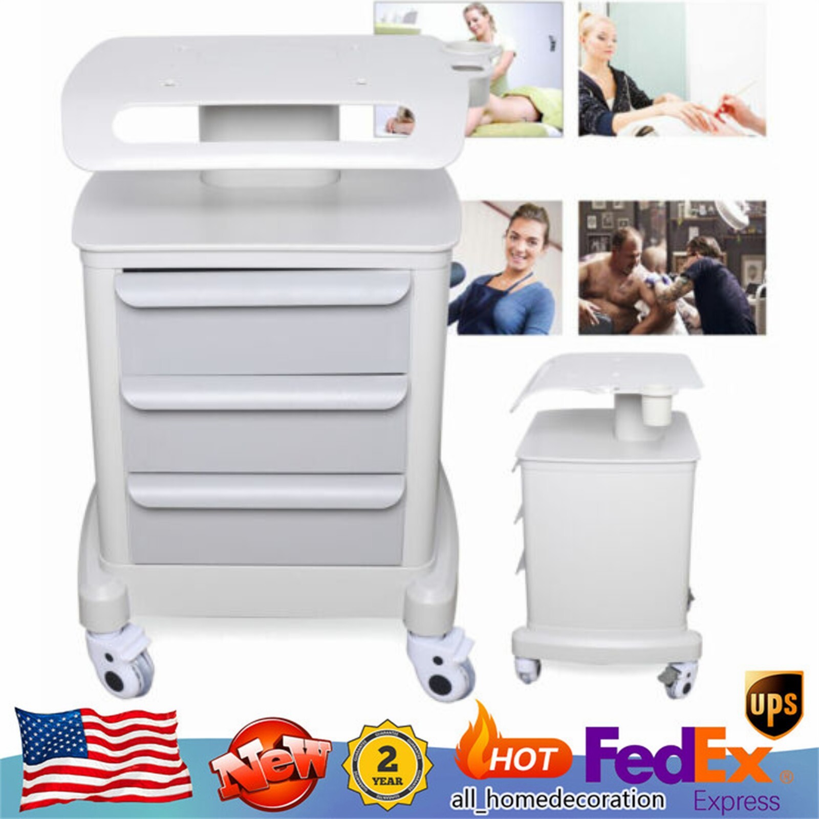 Mobile Ultrasound Cart Fit Ultrasound Imaging Scanner Hospital Medical