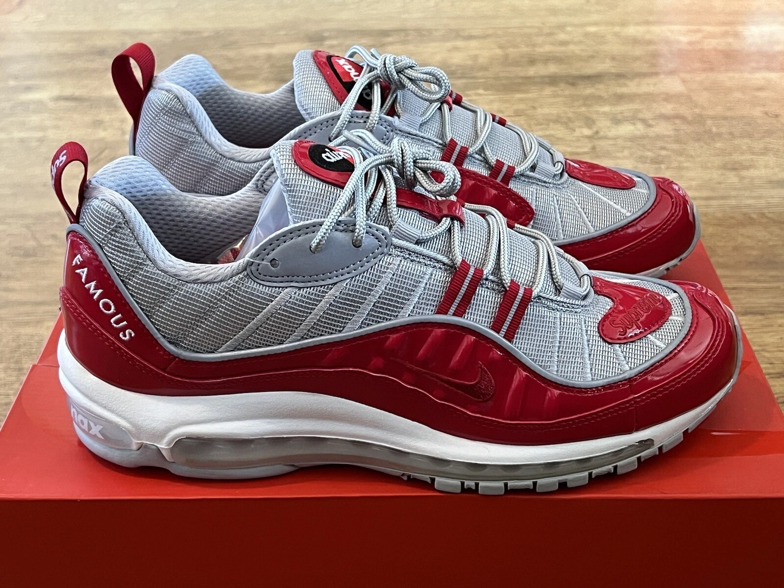 NIKE AIR MAX 98 SUPREME RED UK42,5 US9