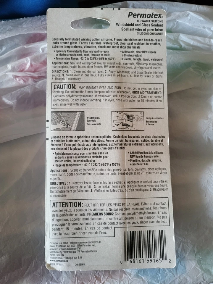 4 Permatax Windshield Glass Sealent - flowable silicon clear waterproof sunroof  - Image 3 of 3