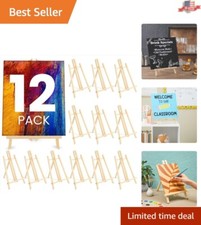 12 Pack 13.8-Inch Tabletop Easels - Durable Wooden Stands for Artists  Kids