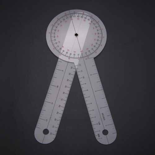 Goniometer Winkelmesser Physiotherapie Lineal Kunststoff transparent Dental - Bild 3 von 6