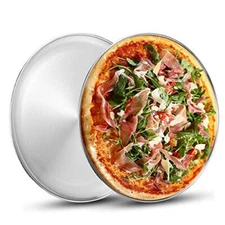 2 Pack Stainless Steel Pizza Pan 13½ inch Round Pizza Tray Pizza Baking Sheet
