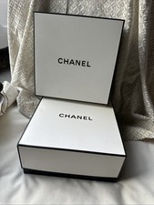 Authentic Chanel Empty Gift Box 8.5"x8.5 "x4" with shredded tissue 8.5"x8.5 "x4