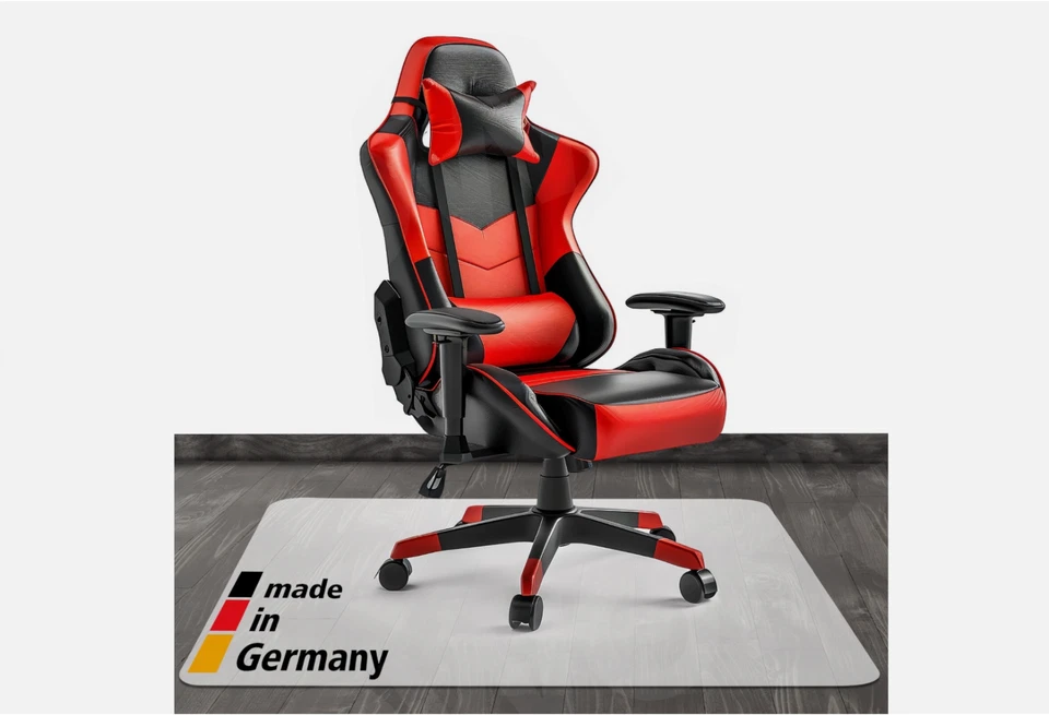 XXL Bodenschutzmatte 118 x 118  cm Bürostuhlunterlage Schreibtischstuhlunterlage