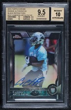 2015 Chrome Rookies Black Refractor 24/25 Cameron Artis-Payne BGS 9.5 Auto m5o