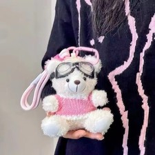 Cute Stuffed Animal Toys Glasses Bear Teddy Bears Keychains Cartoon Mini Plush