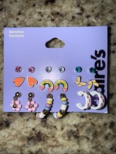 Claire's Sensitive Solutions 9 Pair Stud Earrings New In Package