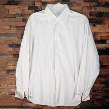Ermenegildo Zegna Striped Dress Shirt Mens L 42 Long Sleeve Button Up 16.5