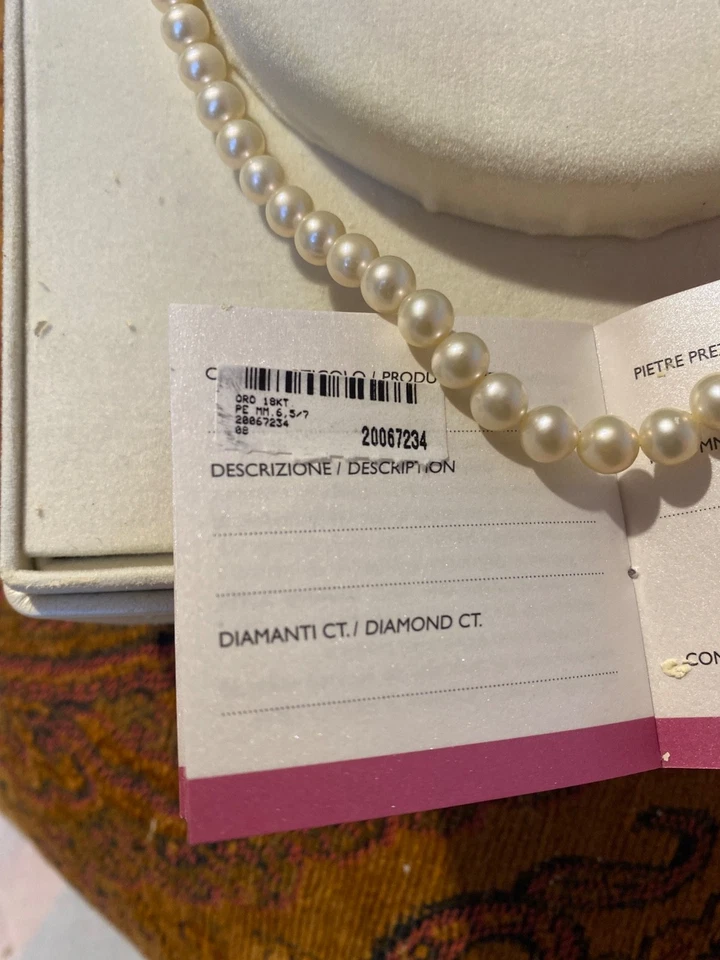 Parure Bliss collana e bracciale di perle oro bianco 18 kt - Immagine 4 di 4