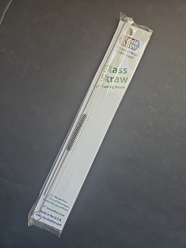 Glass Drinking Straws 10" Long Reusable Eco Friendly Clear With Cleaning Brush - 第 1/8 張圖片