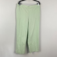 Alfred Dunner Pull On Pants Size 18 Mint Green Garden District
