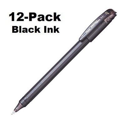 NEW 12-Pack Box Pentel EnerGel Roller Gel Pen BLACK Ink .7mm Fast Dry BL417-A