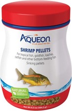 Aqueon Shrimp Pellets Sinking Food for Tropical Fish Goldfish Loaches Catfish