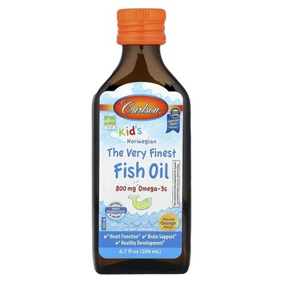 Carlson, Kid s Norwegian, feines Fischöl für Kinder, Orangengeschmack, 200 ml