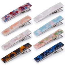 Acrylic Resin Hair Barrettes Alligator Hair Clips - 8pcs Duckbill Hair Clips