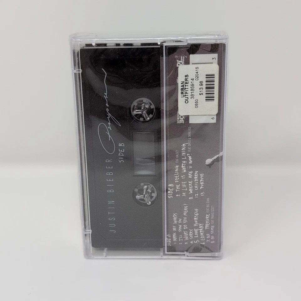 Justin Bieber Purpose Cassette Tape UO Exclusive - Brand New Factory Sealed - Image 2 of 4