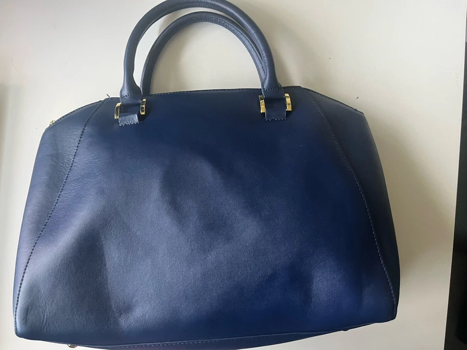 ФИОЛЕТОВЫЙ - синий радость и Иман большой кожаный верхний ручки сумка сумочка ✨ красная шляпа женщины 👀 - Изображение 2 из 4