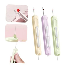 3 Pack Needle Threader, 2025 Upgraded Plug-in 2 in 1 Needle Threader Seam 