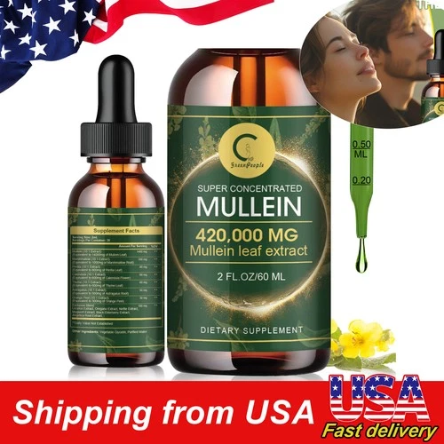 Mullein Drops for Lungs - Mullein Leaf Extract with Chlorophyll for Lung and Res