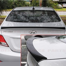 For 2012-2017 Hyundai Accent Sedan Factory Style Lip Spoiler Wing Glossy Black