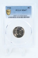 1940-P PCGS MS67 Jefferson Nickel Business Strike 5C